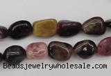 CTO382 15.5 inches 9*11mm natural tourmaline nuggets beads
