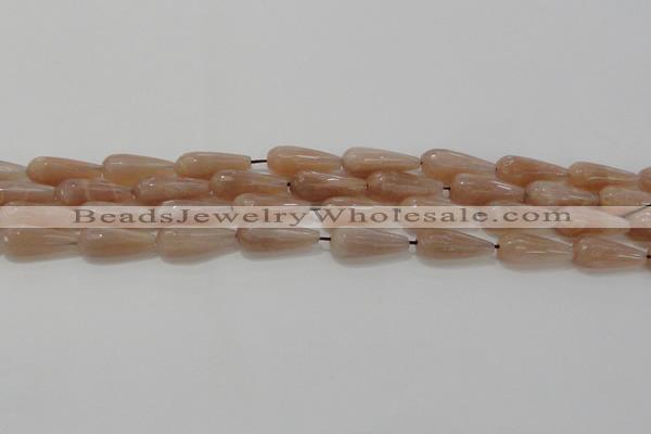 CTR95 15.5 inches 8*20mm faceted teardrop moonstone gemstone beads