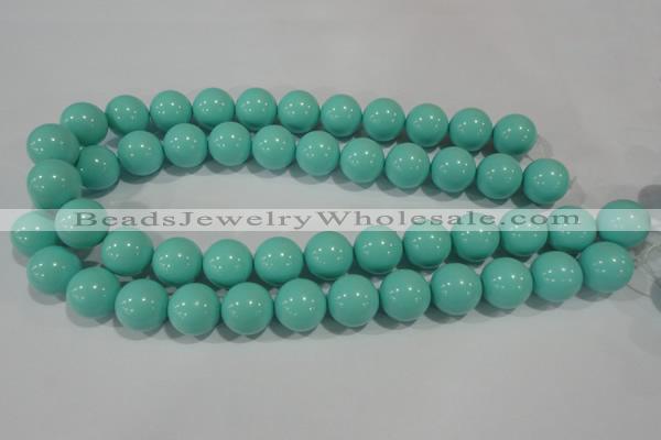 CTU1386 15.5 inches 14mm round synthetic turquoise beads