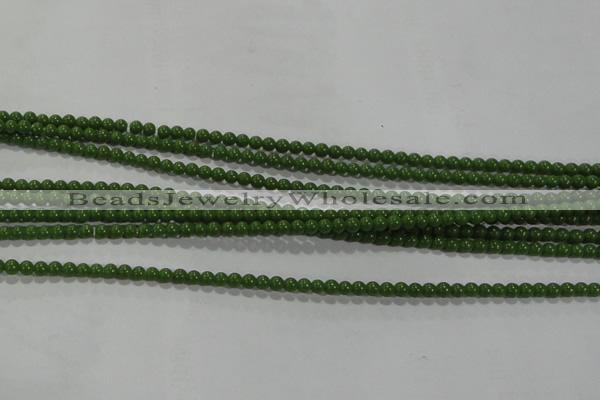 CTU2830 15.5 inches 2mm round synthetic turquoise beads