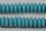 CTU880 15.5 inches 5*8mm rondelle dyed turquoise beads wholesale