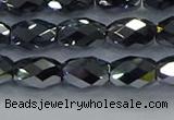 CTZ648 15.5 inches 7*11mm faceted rice terahertz beads wholesale