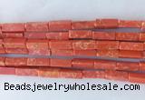 CUBS01 15 inches 4*13mm cuboid synthetic sea sediment jasper beads