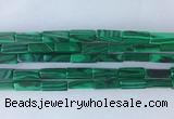CUBS10 15 inches 4*13mm cuboid synthetic malachite beads wholesale