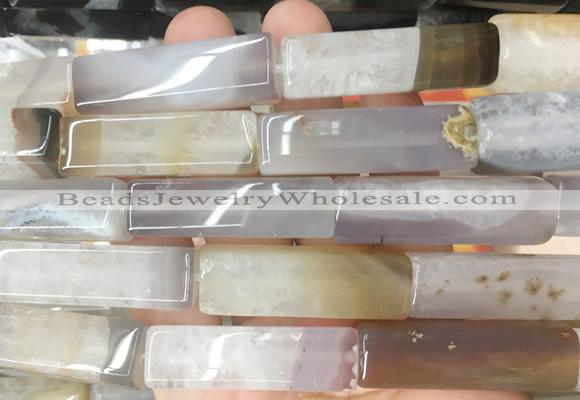CUBS100 15 inches 12*40mm cuboid agate gemstone beads wholesale