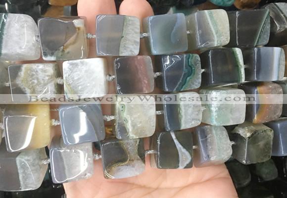 CUBS128 15 inches 14*15mm cube agate gemstone beads wholesale
