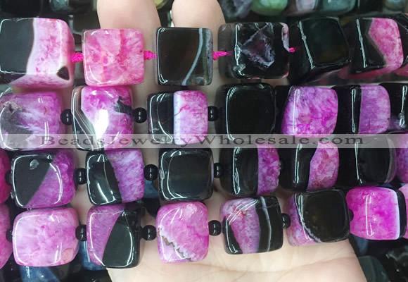 CUBS129 15 inches 14*15mm cube agate gemstone beads wholesale