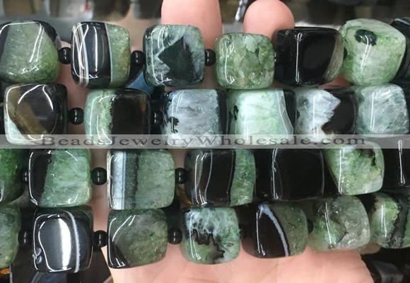 CUBS133 15 inches 14*15mm cube agate gemstone beads wholesale