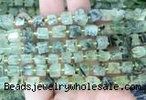 CUBS57 15 inches 7 - 8mm cube prehnite gemstone beads wholesale