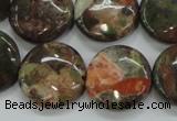 CUJ01 15.5 inches 20mm flat round autumn jasper gemstone beads