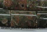 CUJ10 15.5 inches 22*30mm flat tube autumn jasper gemstone beads