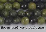 CUJ101 15.5 inches 6mm faceted round African green autumn jasper beads