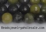 CUJ102 15.5 inches 8mm faceted round African green autumn jasper beads