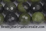 CUJ104 15.5 inches 12mm faceted round African green autumn jasper beads