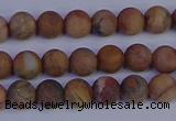 CVJ11 15.5 inches 6mm round matte venus jasper beads wholesale