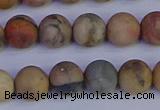 CVJ14 15.5 inches 10mm round matte venus jasper beads wholesale