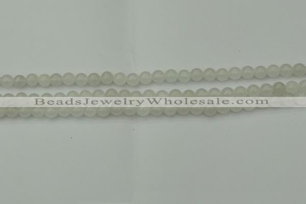 CWH50 15.5 inches 4mm round white jade beads wholesale