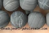 CWJ560 15.5 inches 12mm round matte coffee wood jasper beads wholesale