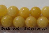 CYJ254 15.5 inches 12mm round yellow jade beads wholesale