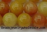 CYJ625 15.5 inches 14mm round yellow jade beads wholesale