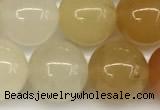 CYJ658 15 inches 10mm round yellow jade beads