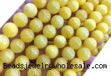 CYJ669 15 inches 10mm round dyed yellow jade beads wholesale
