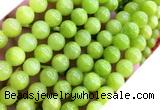CYJ688 15 inches 10mm round dyed yellow jade beads wholesale