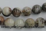 CYQ05 15.5 inches 12mm round natural pyrite quartz beads wholesale