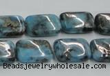 CYQ60 15.5 inches 13*18mm rectangle dyed pyrite quartz beads wholesale