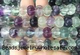 FGBS289 15 inches 9*12mm carved pumpkin fluorite gemstone beads