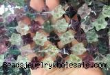 FGBS293 15 inches 10*10mm carved cube fluorite gemstone beads