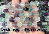 FGBS294 15 inches 10mm carved flower fluorite gemstone beads