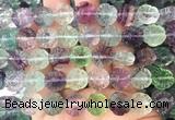 FGBS295 15 inches 12mm carved flower fluorite gemstone beads