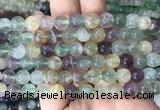 FLBS33 15 inches 8mm round colorful fluorite beads wholesale