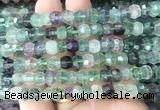 FLBS39 15 inches 4*6mm - 5*8mm faceted nuggets fluorite beads wholesale