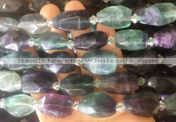 FLBS57 15 inches 12*16mm - 15*20mm faceted nuggets fluorite beads
