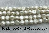FWP250 15 inches 9mm - 10mm baroque white freshwater pearl strands FWP250 15 inches 9mm - 10mm baroque white freshwater pearl strands