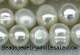 FWP35 14.5 inches 5mm - 6mm potato white freshwater pearl strands