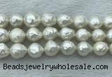 FWP361 15 inches 12mm - 13mm baroque freshwater nucleated pearl beads