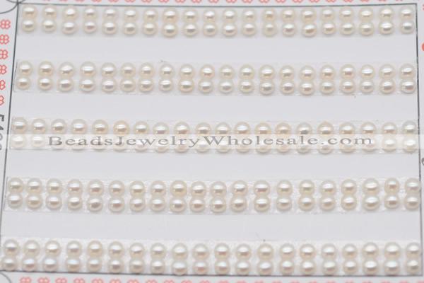 FWP450 half-drilled 3-3.5mm bread freshwater pearl beads