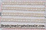 FWP453 half-drilled 4.5-5mm bread freshwater pearl beads