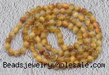 GMN100 Hand-knotted 6mm golden tiger eye 108 beads mala necklaces