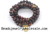GMN7043 8mm red tiger eye 108 mala beads wrap bracelet necklace