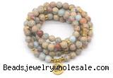 GMN7057 8mm serpentine jasper 108 mala beads wrap bracelet necklaces