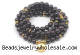 GMN7131 Chakra 8mm garnet 108 mala beads wrap bracelet necklaces