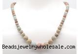 GMN7308 serpentine jasper graduated beaded necklace & bracelet set