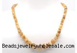 GMN7330 golden tiger eye graduated beaded necklace & bracelet set