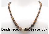 GMN7332 grade AA yellow tiger eye graduated beaded necklace & bracelet set