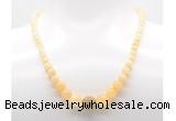 GMN7341 honey jade graduated beaded necklace & bracelet set