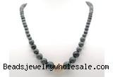 GMN7348 kambaba jasper graduated beaded necklace & bracelet set